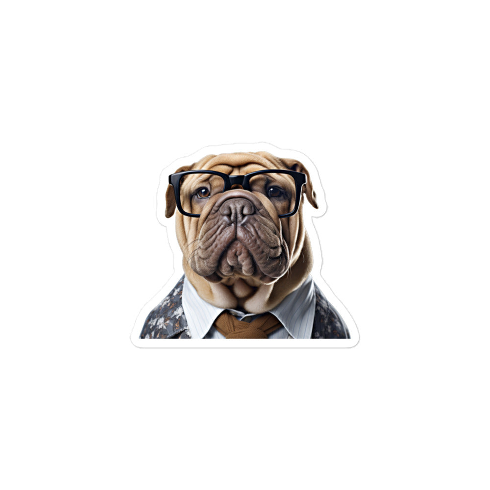 Shar Pei Student Sticker - Stickerfy.ai