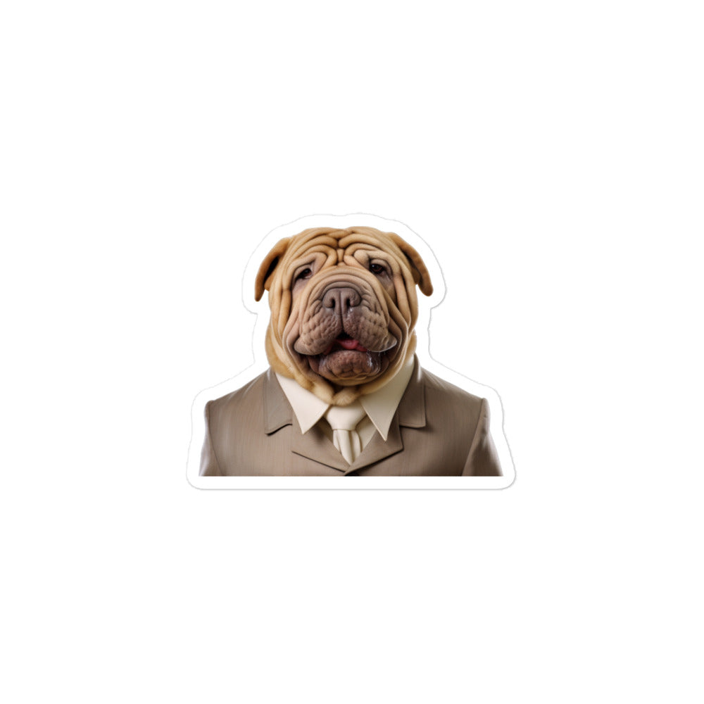 Shar Pei Hotel Staff Sticker - Stickerfy.ai