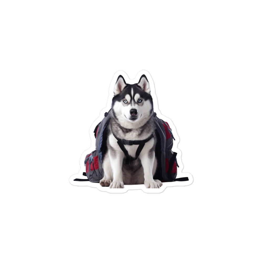 Siberian Husky Student Sticker - Stickerfy.ai