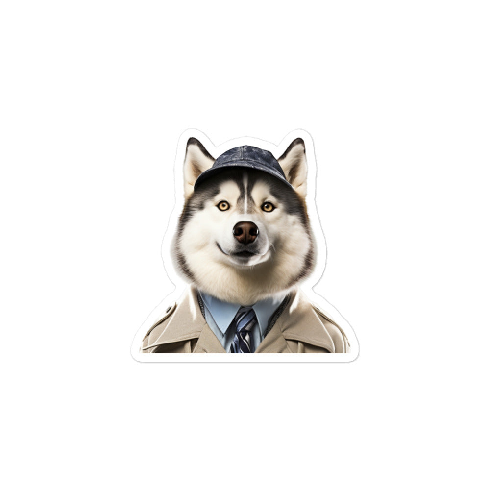 Siberian Husky Transit Operator Sticker - Stickerfy.ai