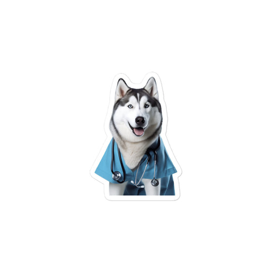 Siberian Husky Doctor Sticker - Stickerfy.ai