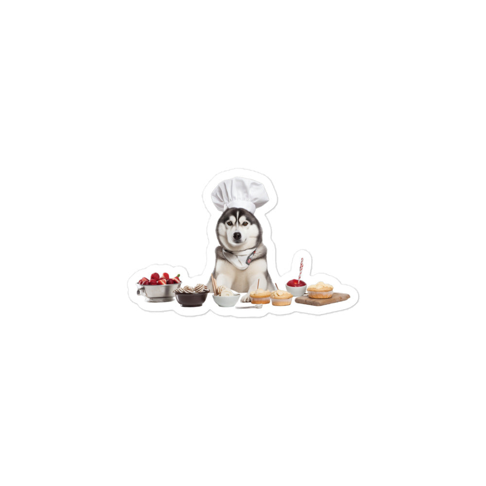 Siberian Husky Chef Sticker - Stickerfy.ai