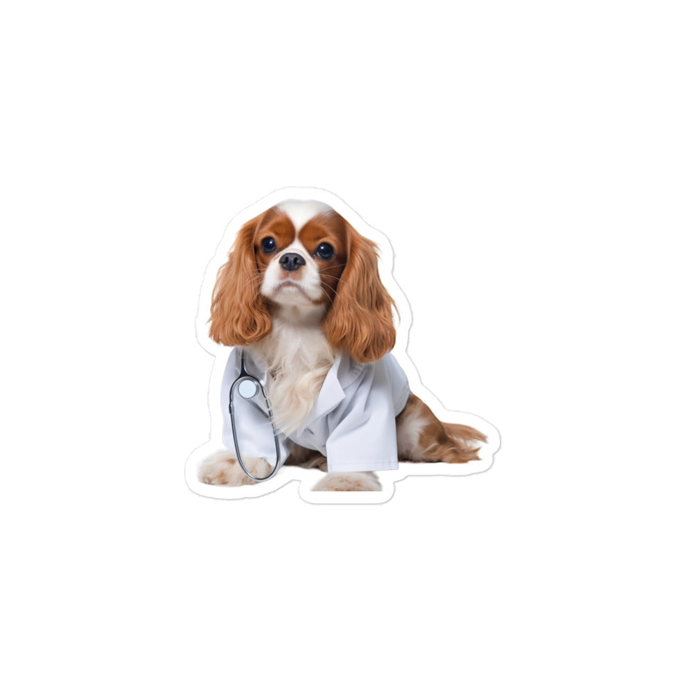 Cavalier King Charles Spaniel Doctor Sticker - Stickerfy.ai