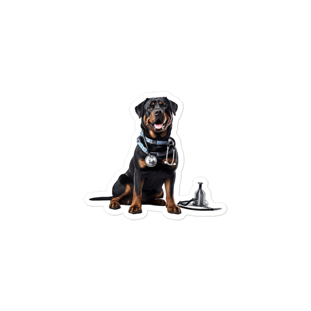 Rottweiler Doctor Sticker - Stickerfy.ai