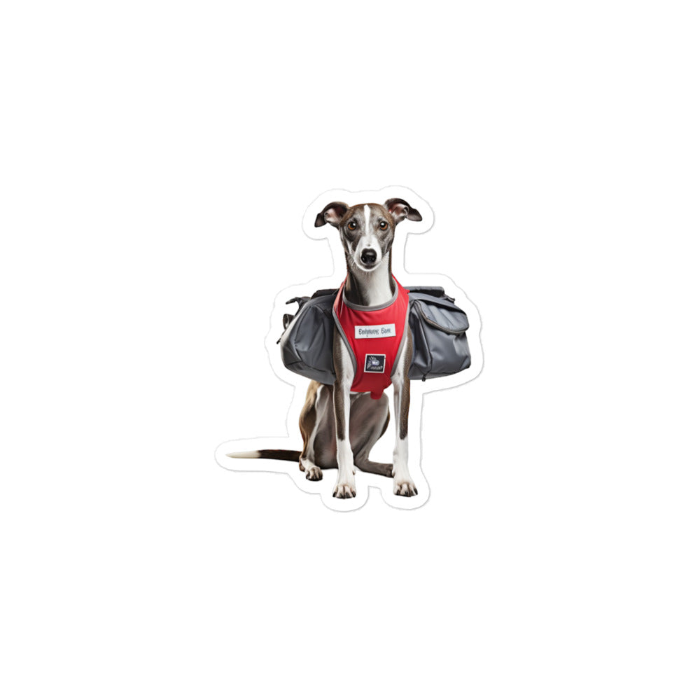 Whippet Mail Carrier Sticker - Stickerfy.ai