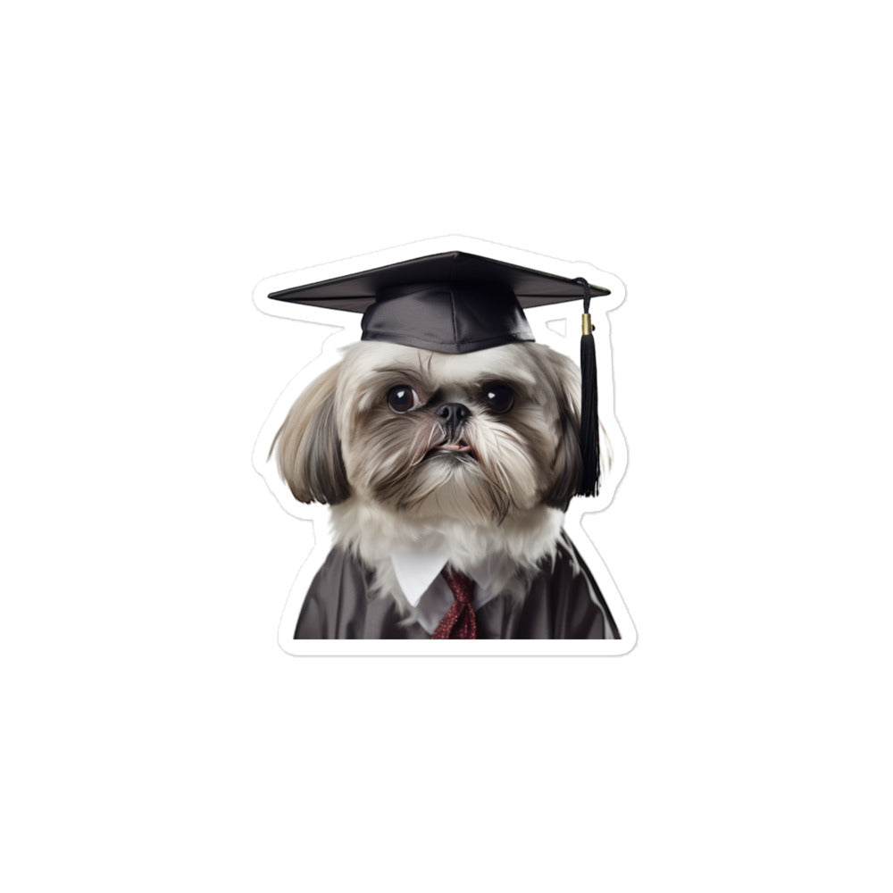 Shih Tzu Student Sticker - Stickerfy.ai