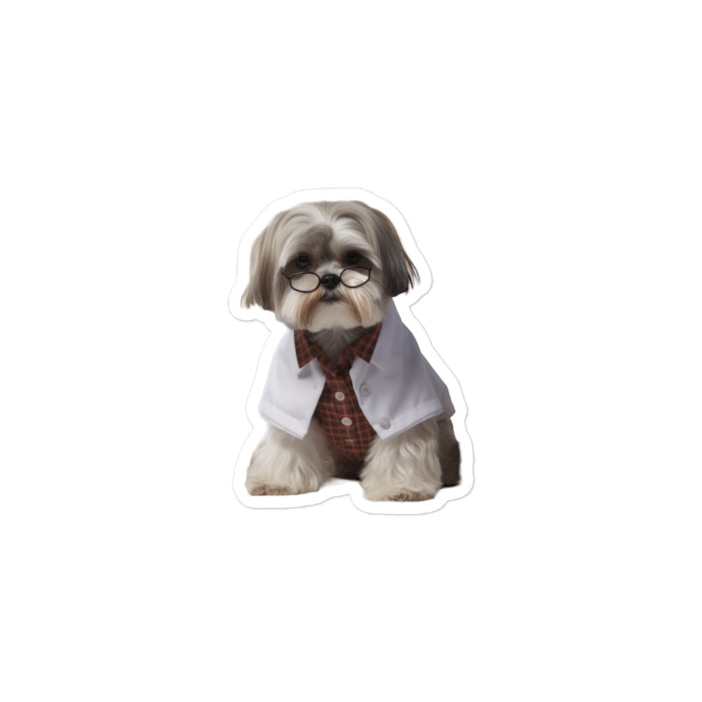 Shih Tzu Pharmacist Sticker - Stickerfy.ai