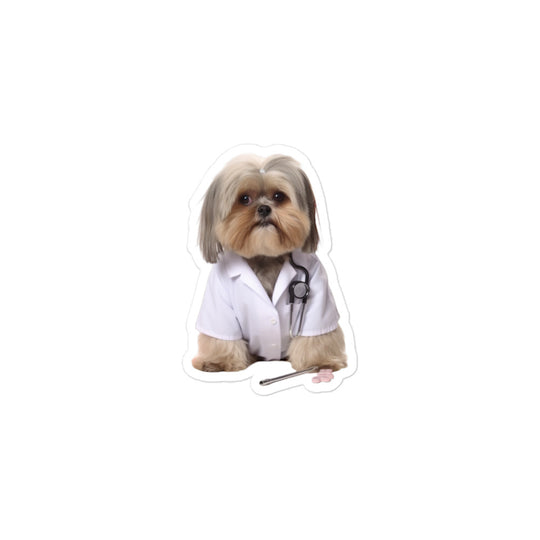 Shih Tzu Pharmacist Sticker - Stickerfy.ai