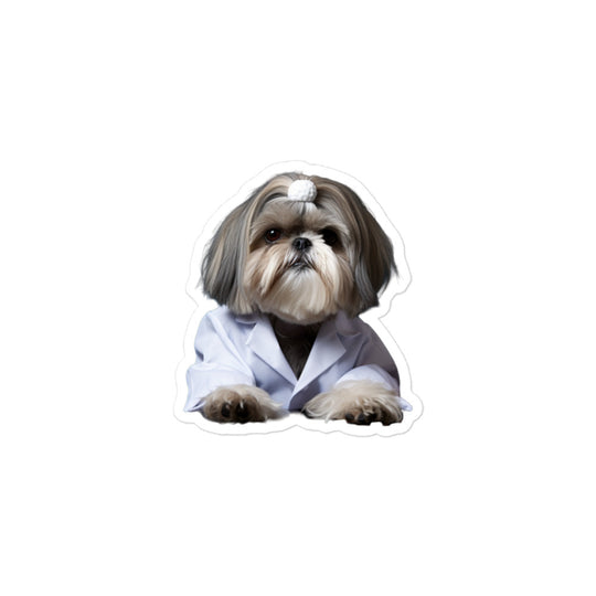 Shih Tzu Pharmacist Sticker - Stickerfy.ai