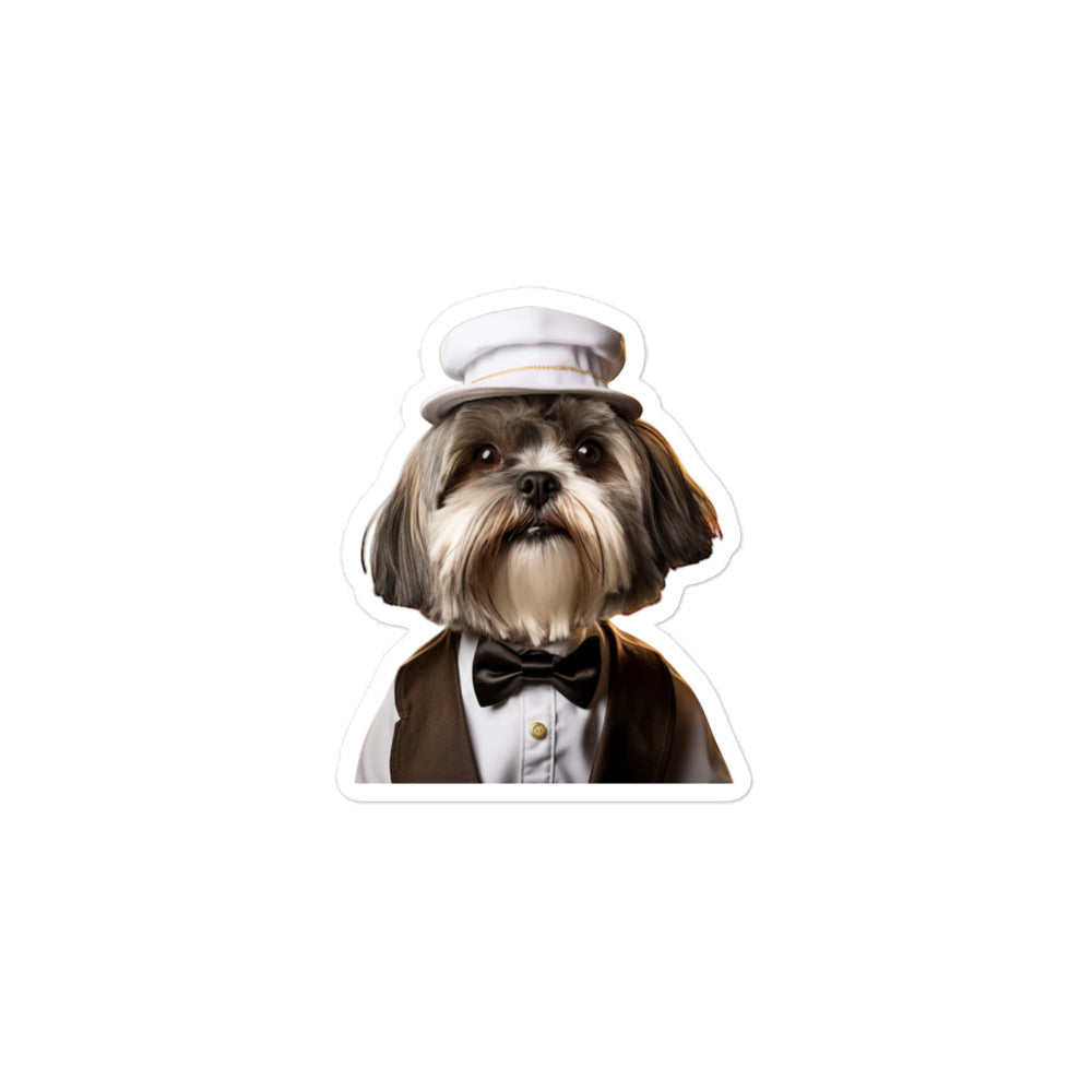 Shih Tzu Hotel Staff Sticker - Stickerfy.ai