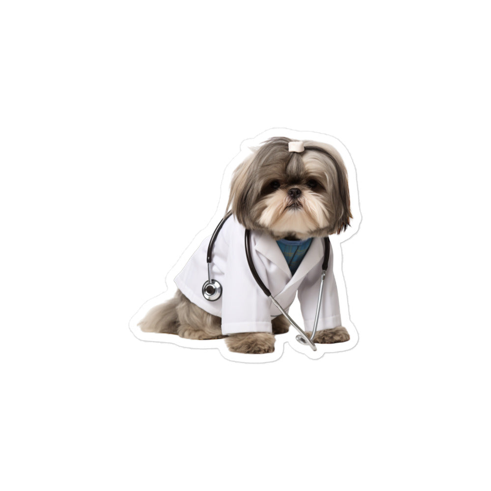 Shih Tzu Doctor Sticker - Stickerfy.ai