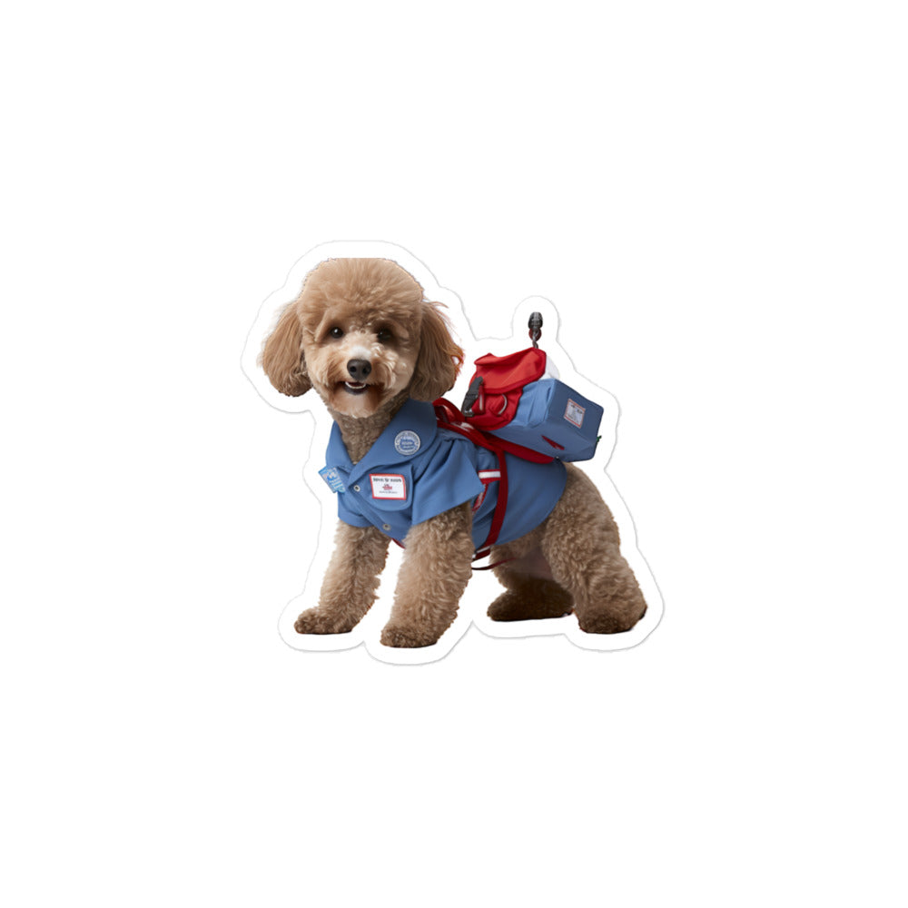 Poodle Mail Carrier Sticker - Stickerfy.ai