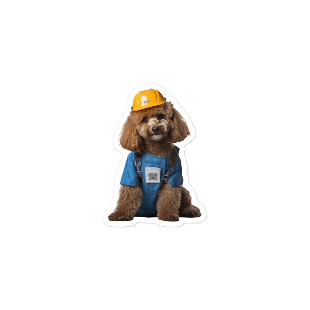 Poodle Janitor Sticker - Stickerfy.ai