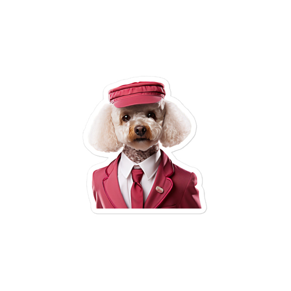 Poodle Hotel Staff Sticker - Stickerfy.ai