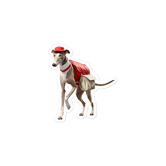 Greyhound Mail Carrier Sticker - Stickerfy.ai