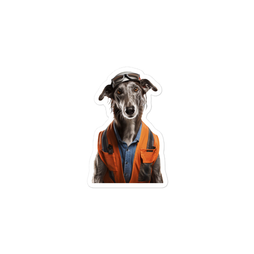 Greyhound Janitor Sticker - Stickerfy.ai