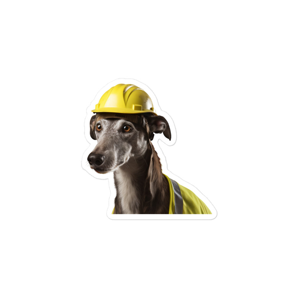 Greyhound Contractor Sticker - Stickerfy.ai