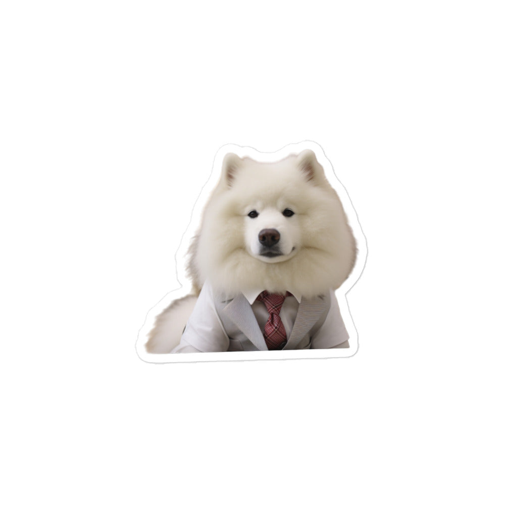 Samoyed Sales Consultant Sticker - Stickerfy.ai