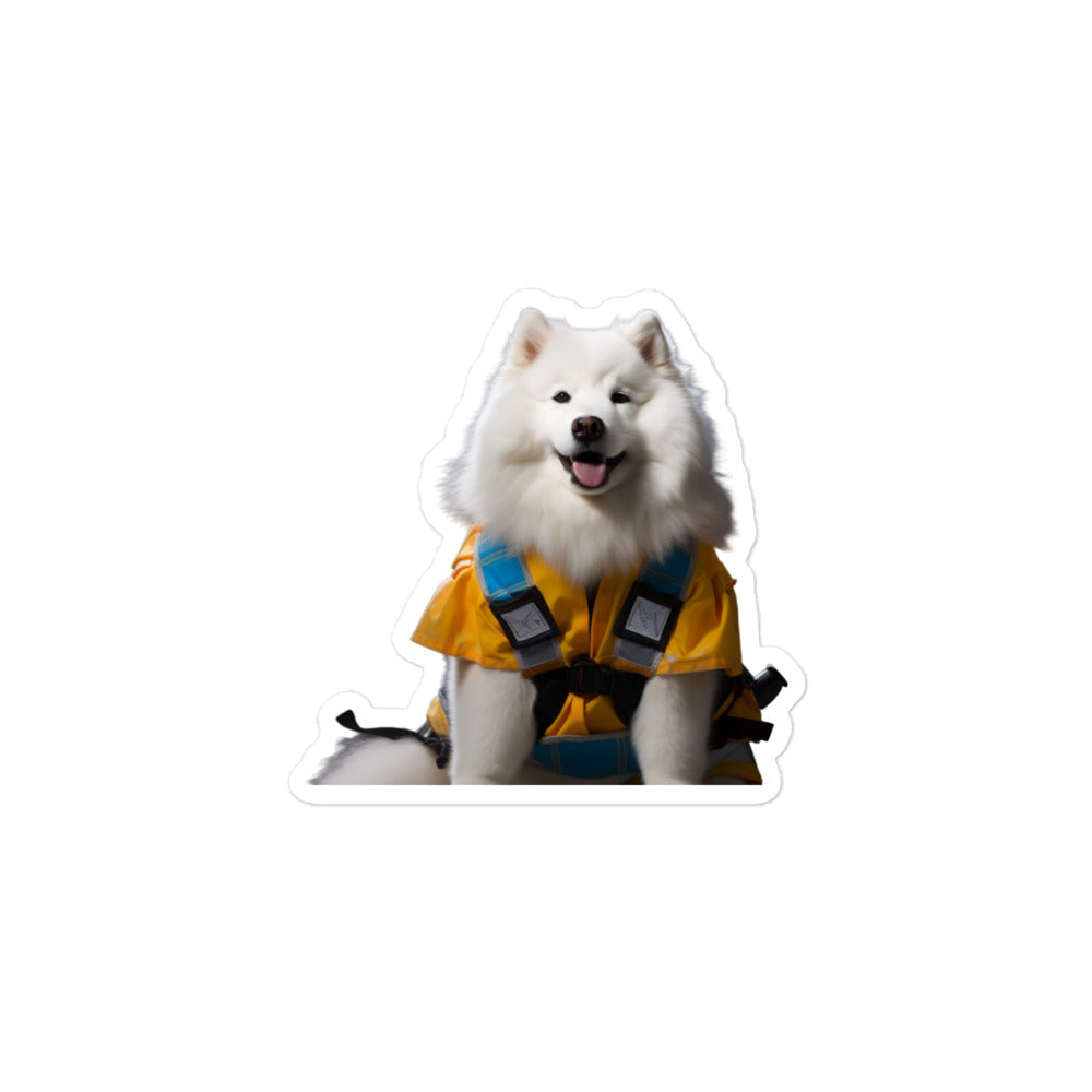 Samoyed Contractor Sticker - Stickerfy.ai