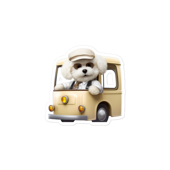 Bichon Frise Transit Operator Sticker - Stickerfy.ai