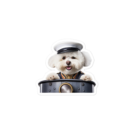 Bichon Frise Transit Operator Sticker - Stickerfy.ai