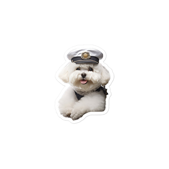 Bichon Frise Transit Operator Sticker - Stickerfy.ai