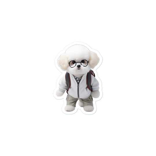 Bichon Frise Student Sticker - Stickerfy.ai