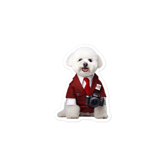 Bichon Frise Sales Consultant Sticker - Stickerfy.ai