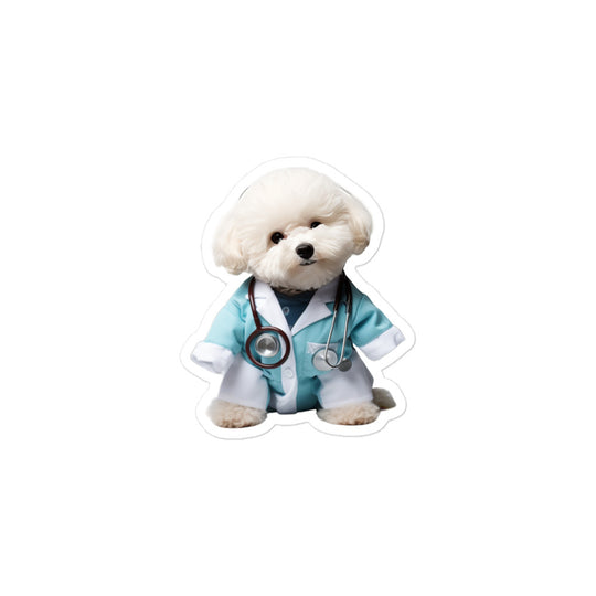 Bichon Frise Doctor Sticker - Stickerfy.ai