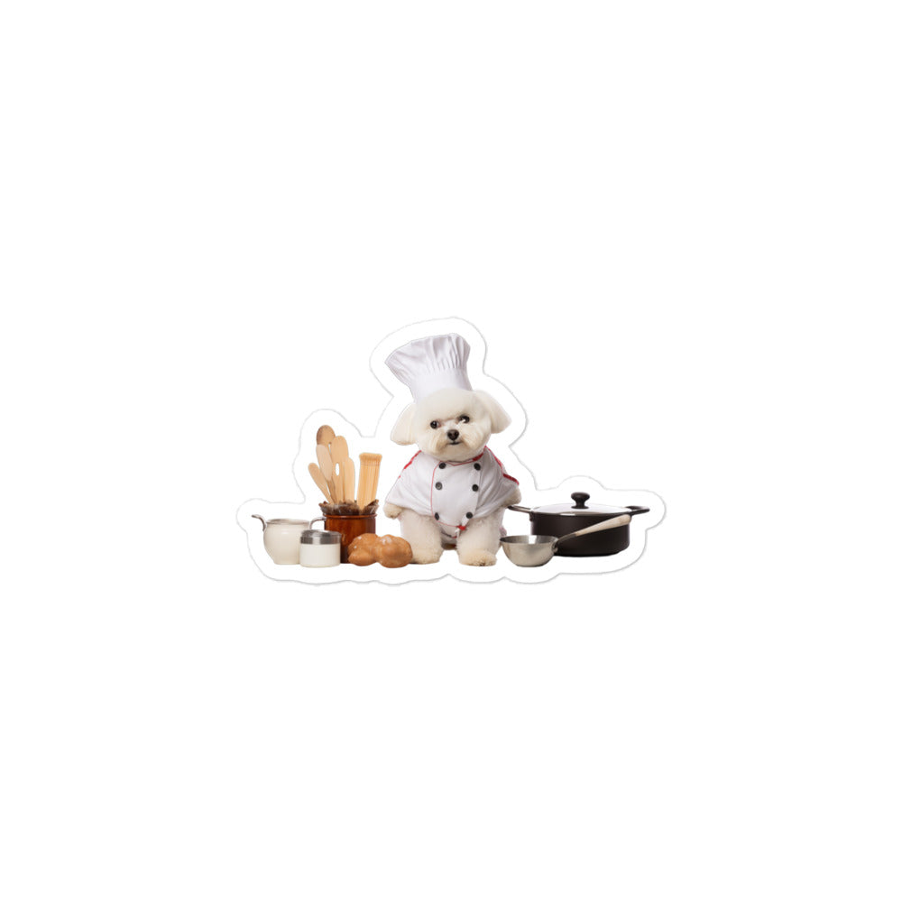 Bichon Frise Chef Sticker - Stickerfy.ai