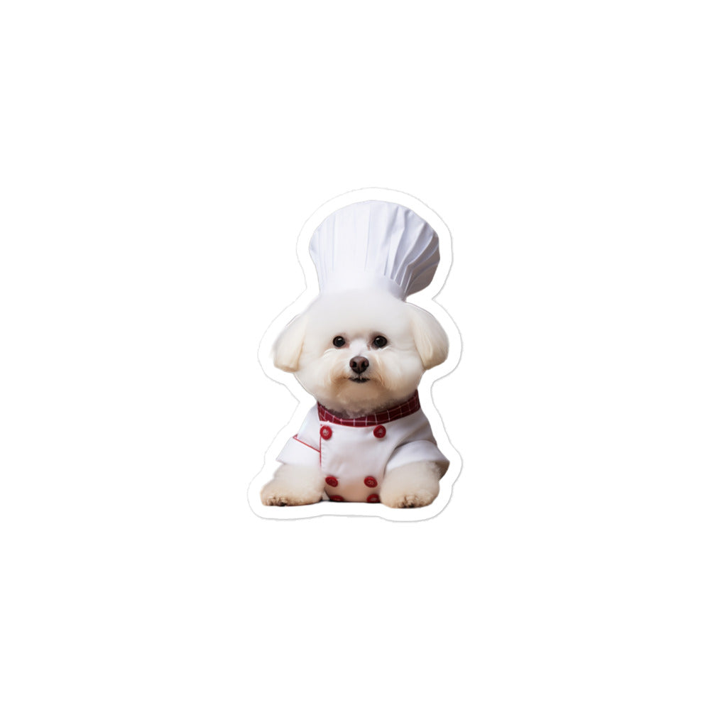 Bichon Frise Chef Sticker - Stickerfy.ai