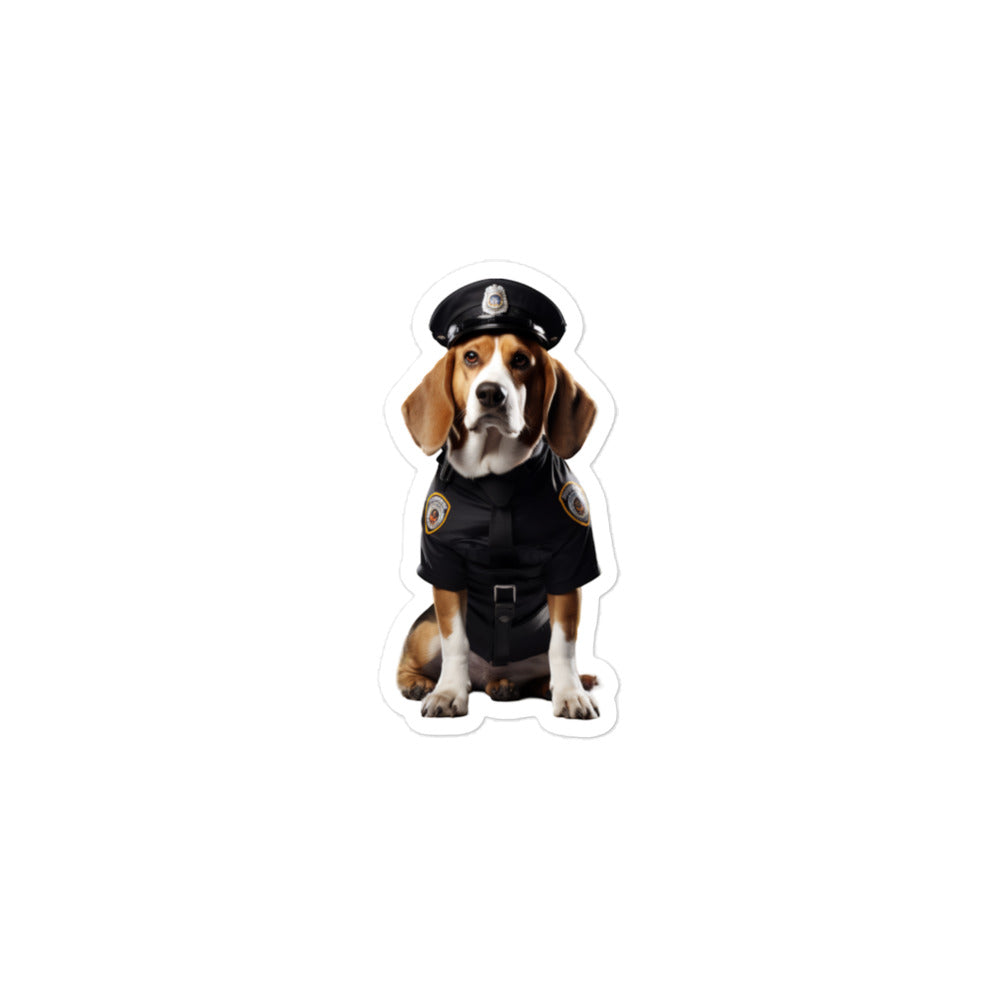 Beagle Security Officer Sticker - Stickerfy.ai