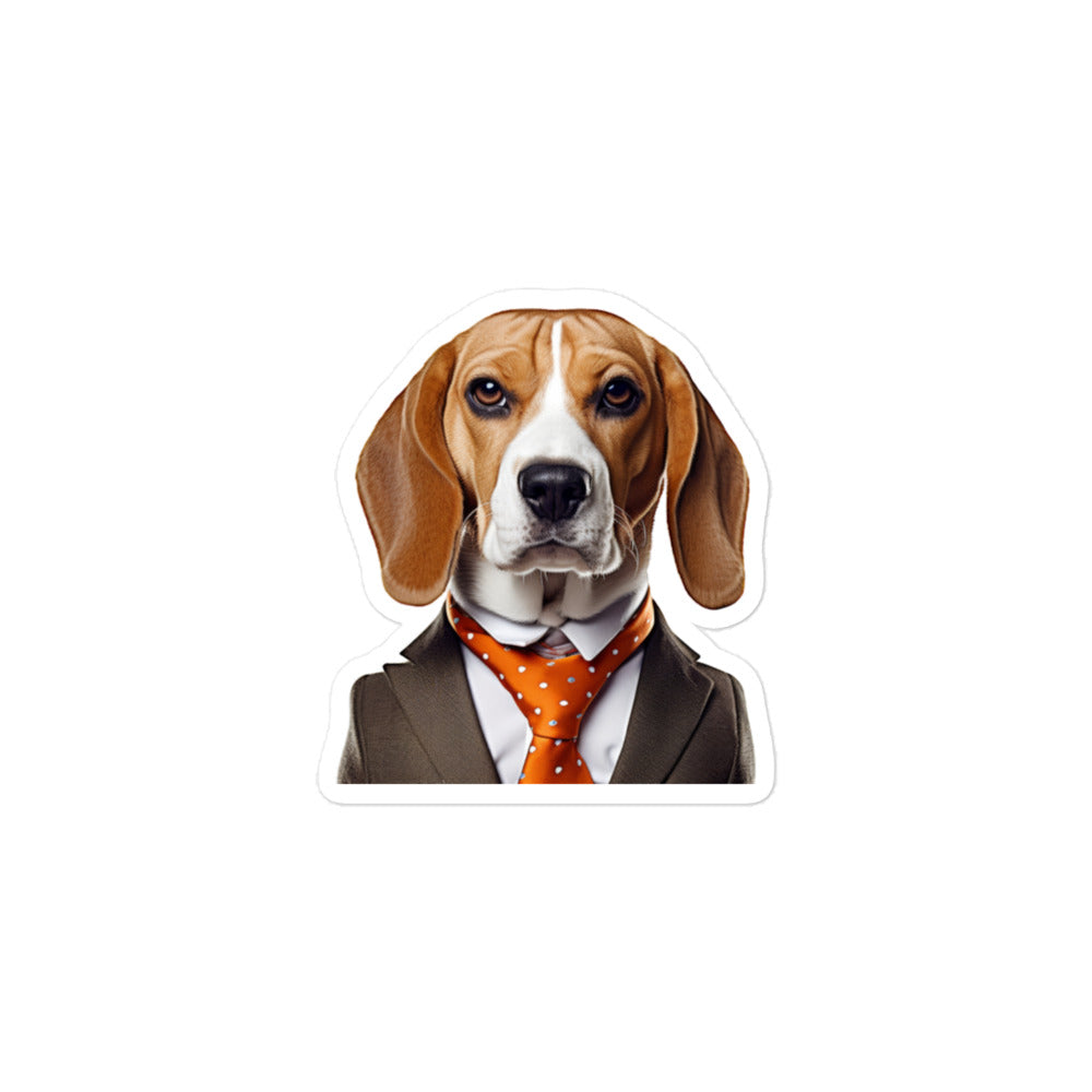 Beagle Sales Consultant Sticker - Stickerfy.ai