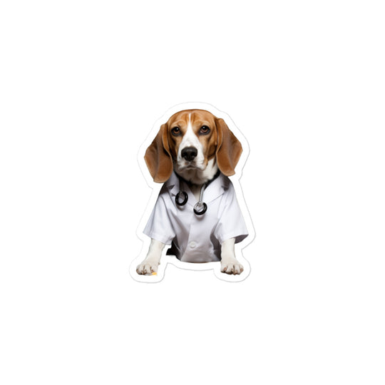 Beagle Pharmacist Sticker - Stickerfy.ai