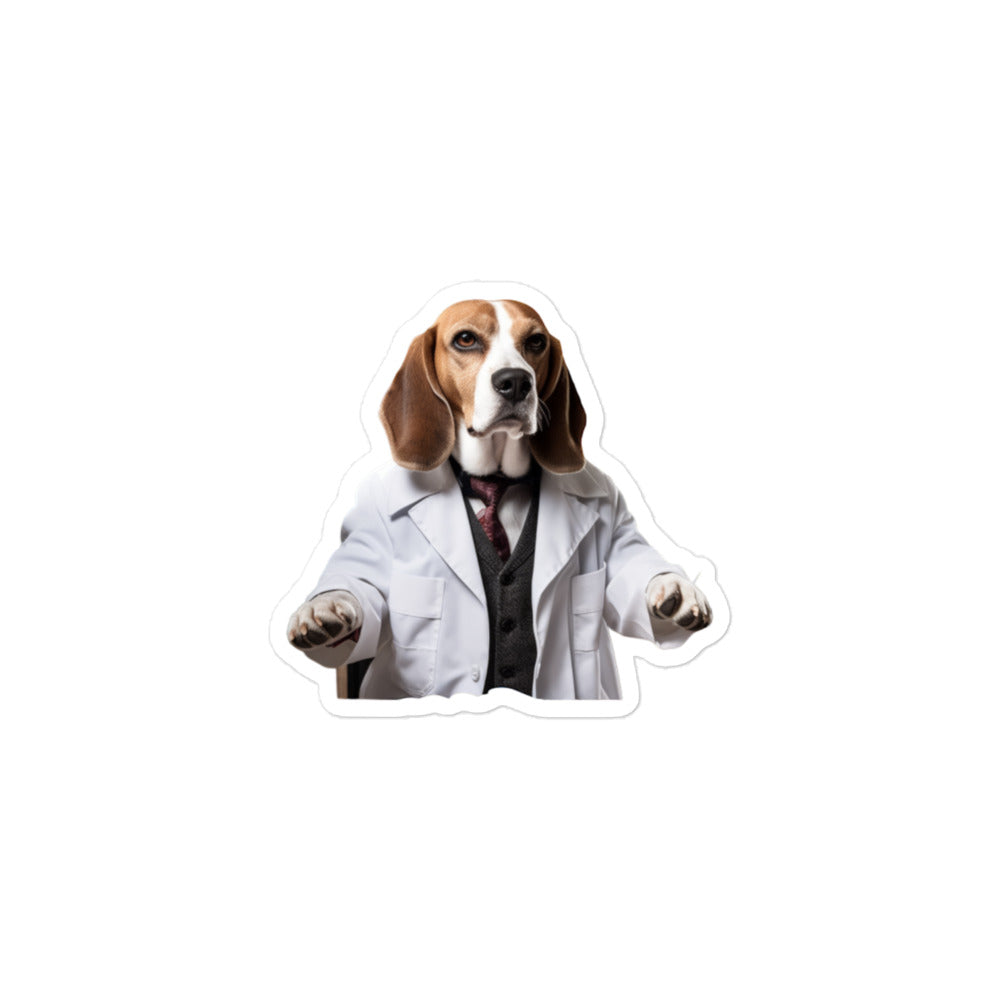 Beagle Pharmacist Sticker - Stickerfy.ai