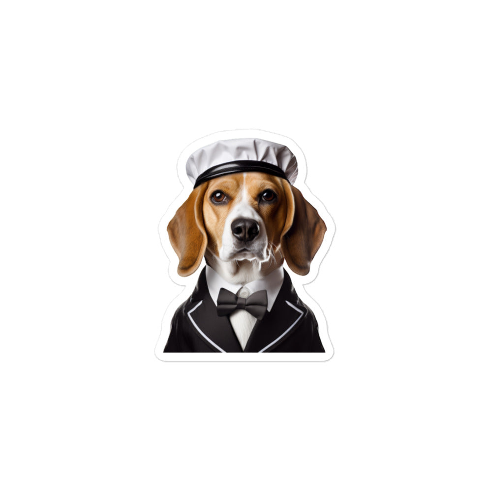 Beagle Hotel Staff Sticker - Stickerfy.ai