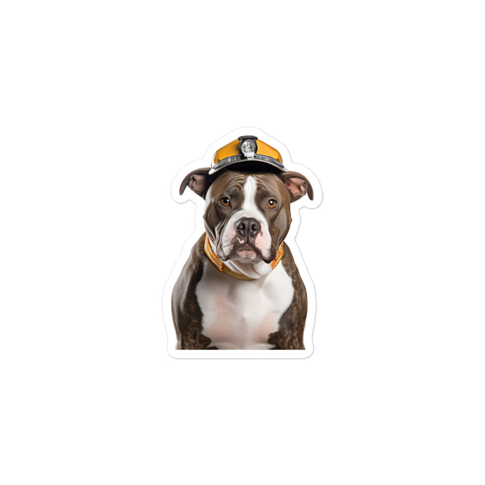 American Staffordshire Terrier Transit Operator Sticker - Stickerfy.ai