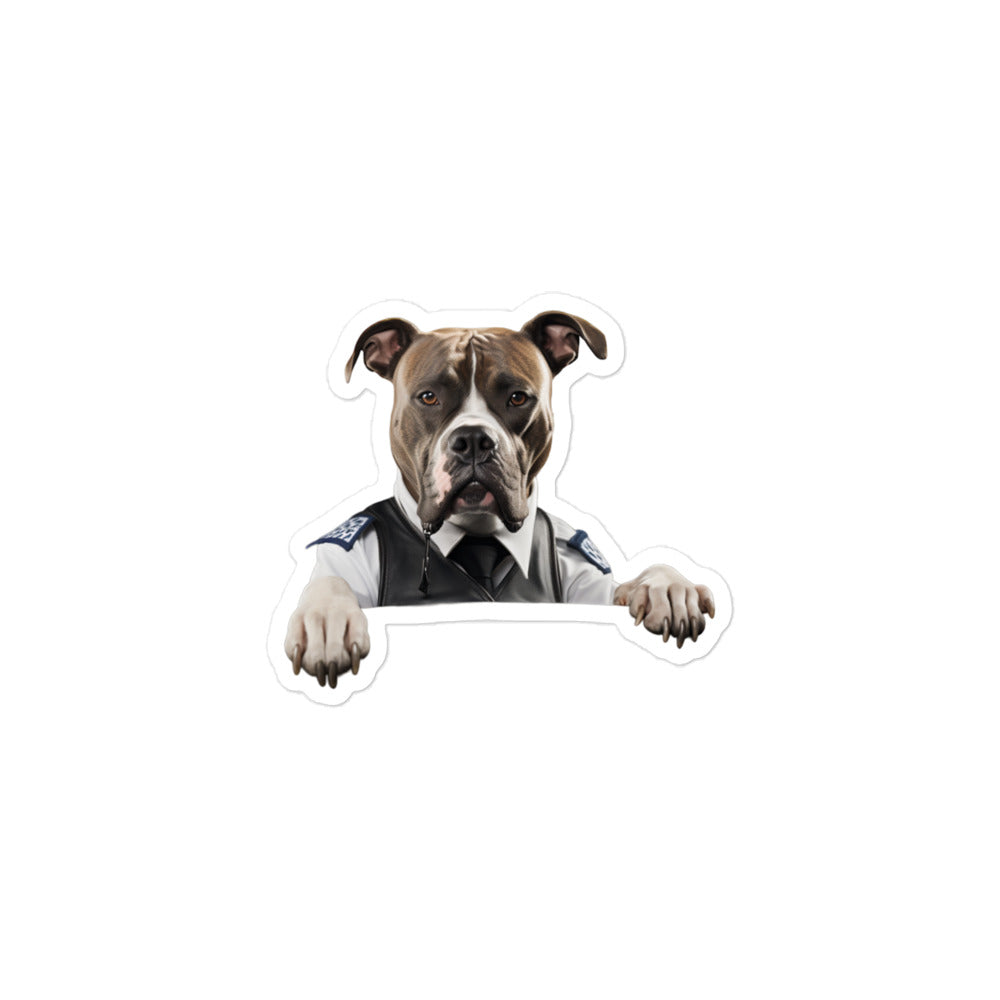 American Staffordshire Terrier Transit Operator Sticker - Stickerfy.ai