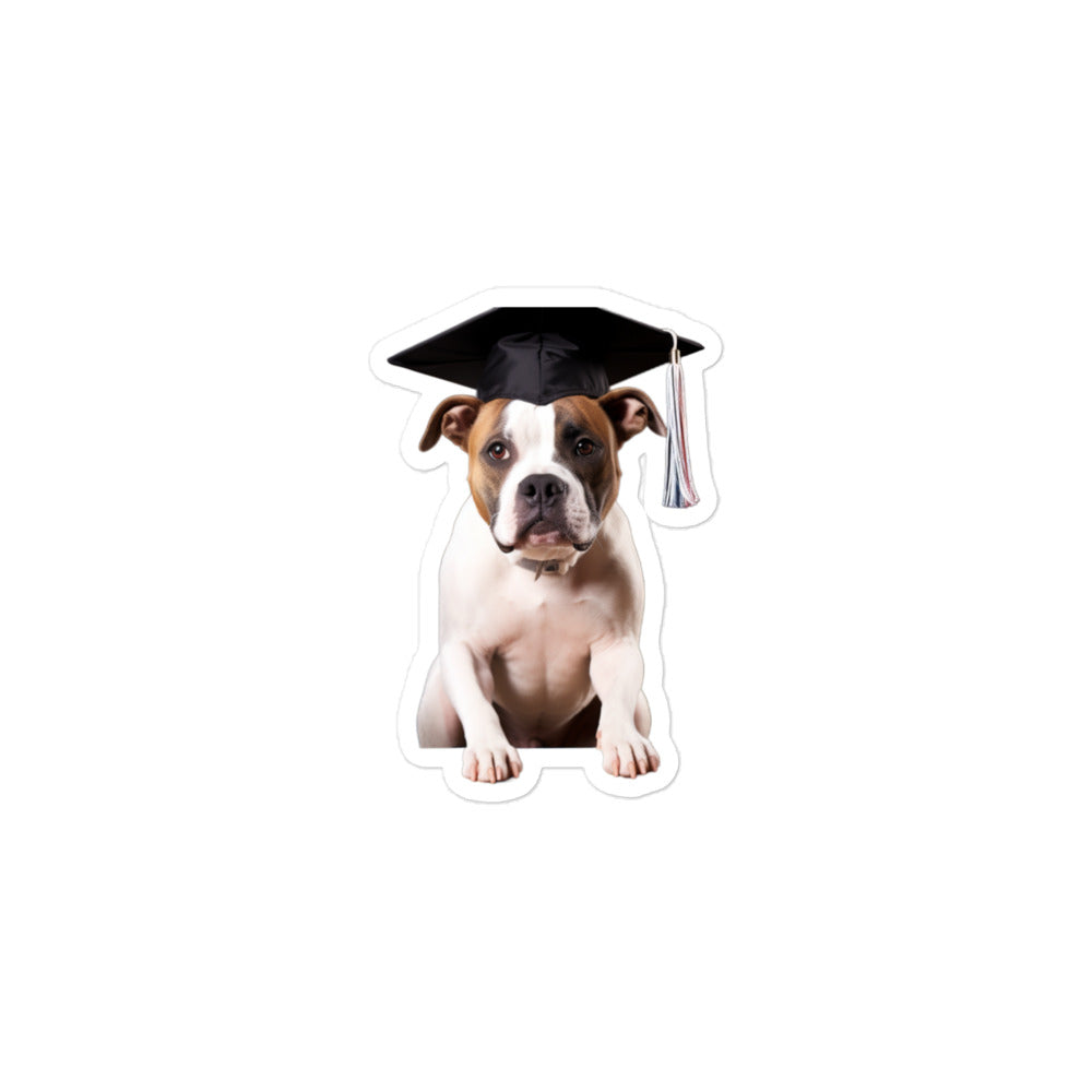 American Staffordshire Terrier Student Sticker - Stickerfy.ai