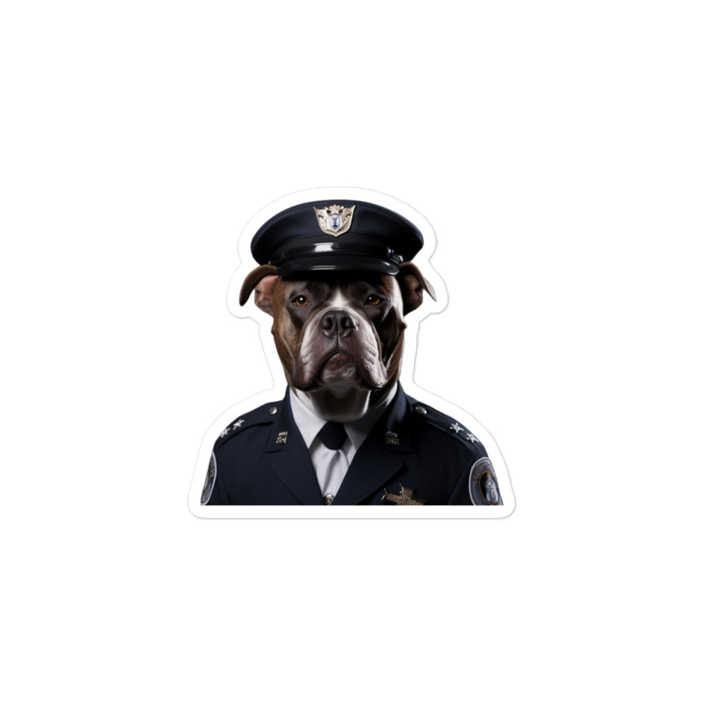 American Staffordshire Terrier Security Officer Sticker - Stickerfy.ai