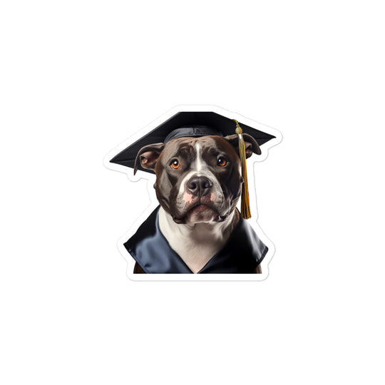 American Staffordshire Terrier Student Sticker - Stickerfy.ai