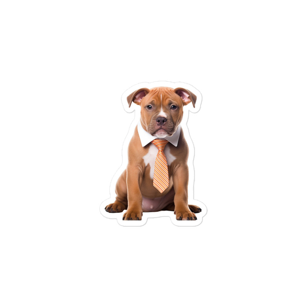 American Staffordshire Terrier Sales Consultant Sticker - Stickerfy.ai