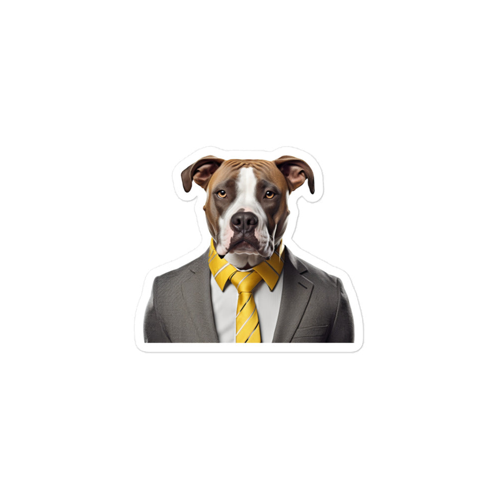 American Staffordshire Terrier Sales Consultant Sticker - Stickerfy.ai