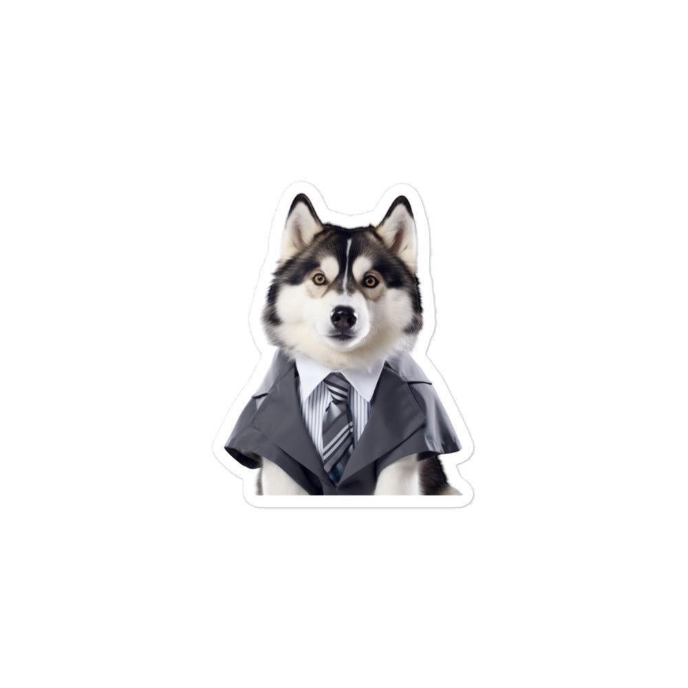 Alaskan Malamute Student Sticker - Stickerfy.ai