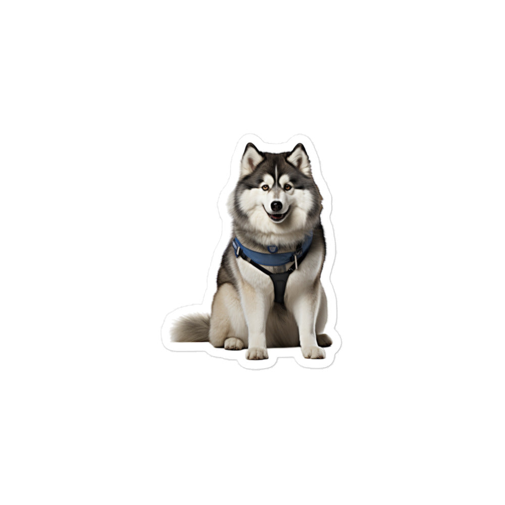 Alaskan Malamute Security Officer Sticker - Stickerfy.ai
