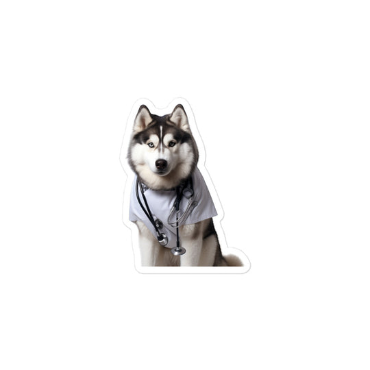 Alaskan Malamute Doctor Sticker - Stickerfy.ai