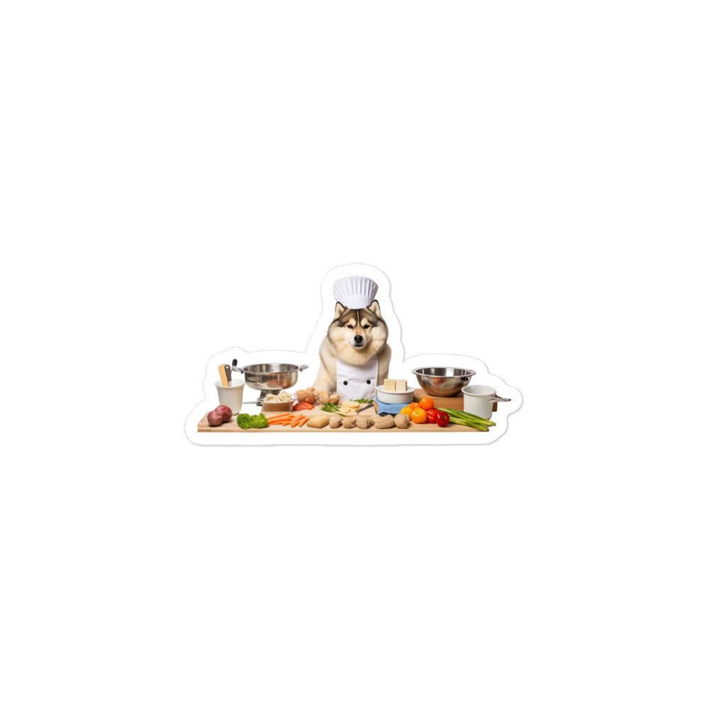 Alaskan Malamute Chef Sticker - Stickerfy.ai