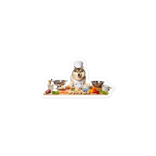 Alaskan Malamute Chef Sticker - Stickerfy.ai