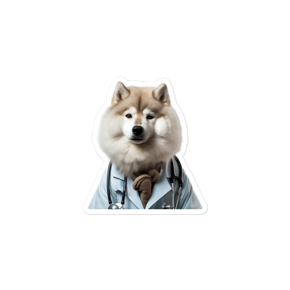 Akita Doctor Sticker - Stickerfy.ai