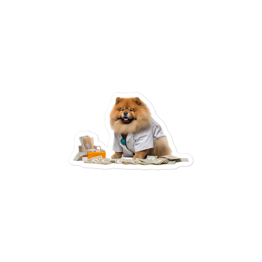 Chow Chow Pharmacist Sticker - Stickerfy.ai